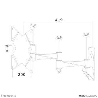 Neomounts TV Wall Mount Black FPMA-W835 - Image 7
