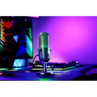 Razer Seiren V3 Chroma RGB USB Condenser Microphone with Tap-to-Mute Black RZ19-05060100-R3M1 - Image 8