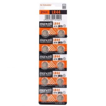 Maxell Alkaline Battery LR44/A76 1.5V 10pcs 9318573