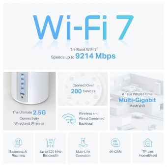 TP-Link BE9300 Whole Home Mesh WiFi 7 System Deco BE65(1-PACK) - Image 3