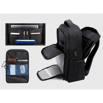 Arctic Hunter BackPack με Θήκη Laptop 15.6″ USB Black B00113C-BK - Image 2