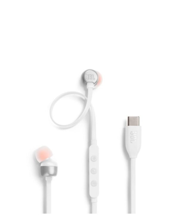 JBL Tune 310C In-Ear Headphones USB-C Hi-Res Certified White JBLT310CWHT