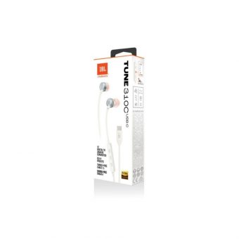 JBL Tune 310C In-Ear Headphones USB-C Hi-Res Certified White JBLT310CWHT - Image 5