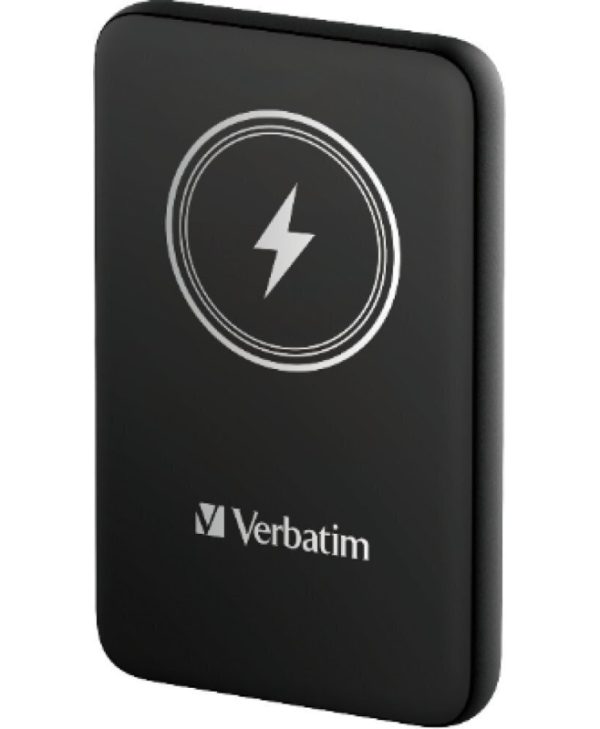Verbatim MCP-5BK Charge 'n' Go Magnetic Wireless Power Bank 5000 Black 32240