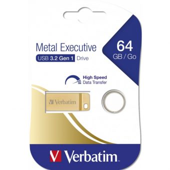 Verbatim Metal Executive USB 3.0 Stick 64GB Gold - Image 4