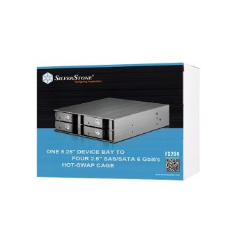 SilverStone 5.25" to 4x2.5" Storage Drive Cage SST-FS204B - Image 6