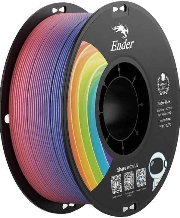 Creality 3D Printer Filament EN-PLA+ 1.75mm 1Kg Rainbow Multiciolor 3301010314