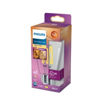 Philips E27 LED WarmGlow Filament Bulb 5.9W LPH02539