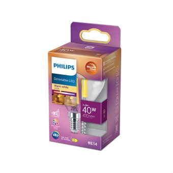Philips E14 LED WarmGlow Filament Ball Bulb 3.4W LPH02551