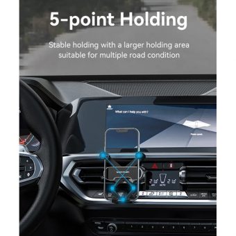 Vention Auto-Clamping Car Phone Mount With Duckbill Clip Crossbar Type Grey KCEH0 - Image 3