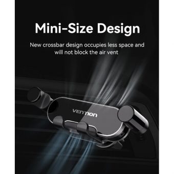 Vention Auto-Clamping Car Phone Mount With Duckbill Clip Crossbar Type Grey KCEH0 - Image 5