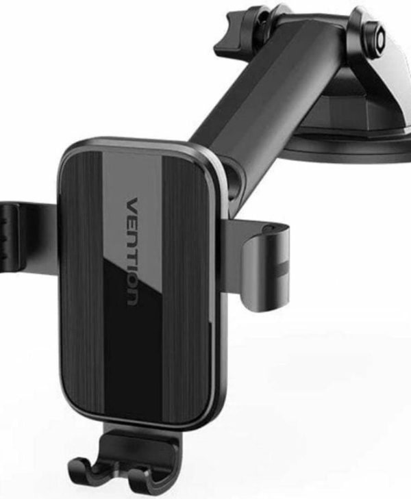 Vention Auto-Clamping Car Phone Mount with Suction Cup Square Type Black KCOB0