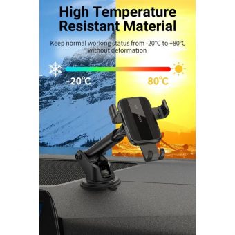 Vention Auto-Clamping Car Phone Mount with Suction Cup Square Type Black KCOB0 - Image 9