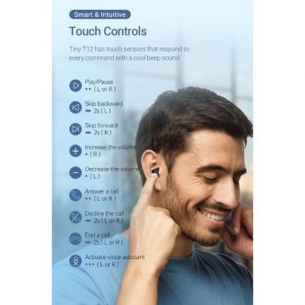 Vention Tiny T12 True Wireless Bluetooth Earbuds Black NBLB0 - Image 12