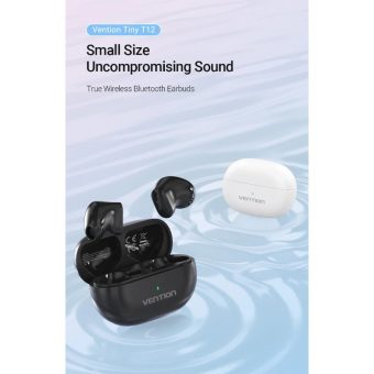 Vention Tiny T12 True Wireless Bluetooth Earbuds White NBLW0 - Image 2