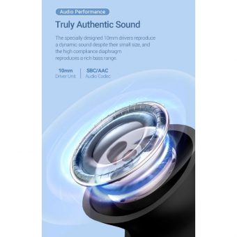 Vention Tiny T12 True Wireless Bluetooth Earbuds White NBLW0 - Image 8