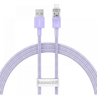 Baseus Explorer Series USB Fast Charging Cable USB-A Male to Lightning 2.4A 1m Purple CATS010005