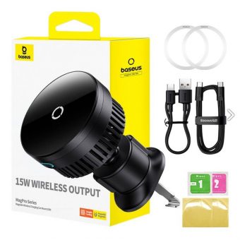 Baseus MagPro Car Mount and Wireless Charger 15W Black C40164100121-01 - Image 5