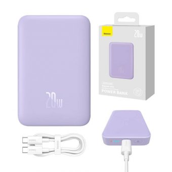Baseus Magnetic Mini Powerbank Magsafe 1xUSB-C 10000mAh 20W Purple PPCX110105 - Image 6