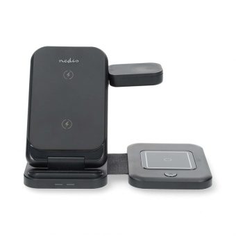 Nedis 3-in-1 Wireless Charger Black WDCHAQ15W110BK - Image 2