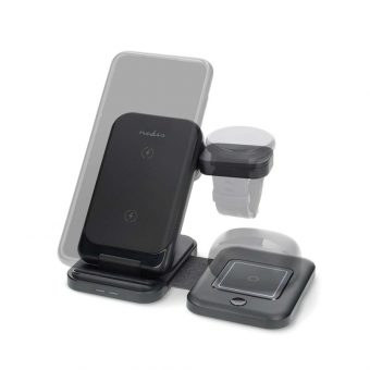 Nedis 3-in-1 Wireless Charger Black WDCHAQ15W110BK - Image 10