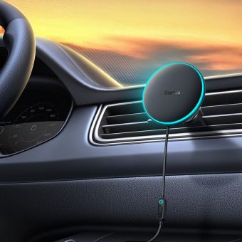 Baseus CW01 Magnetic Car Phone Holder to Ventilation Grid Car Charger 15W + 25W Black C40141000111-00 - Image 7