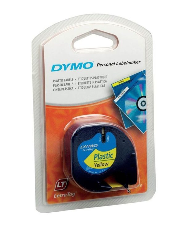 Dymo 91202 Letra Tag 4mX12mm Yellow S0721620