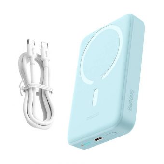 Baseus Magnetic Mini Wireless PowerBank 10000mAh 1xUSB-C PD 30W Blue PPCX110203