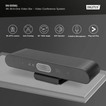 Digitus 4K All-In-One Video Bar Mini Conferencing System DS-55581 - Image 7