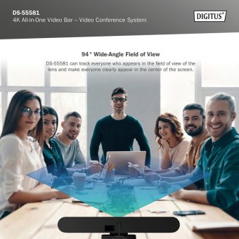Digitus 4K All-In-One Video Bar Mini Conferencing System DS-55581 - Image 8