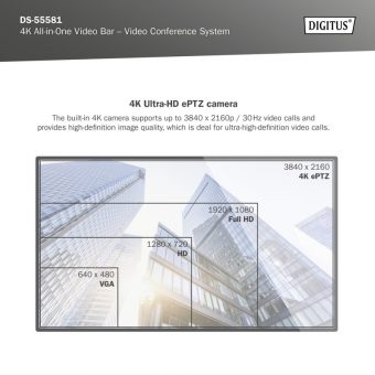 Digitus 4K All-In-One Video Bar Mini Conferencing System DS-55581 - Image 9