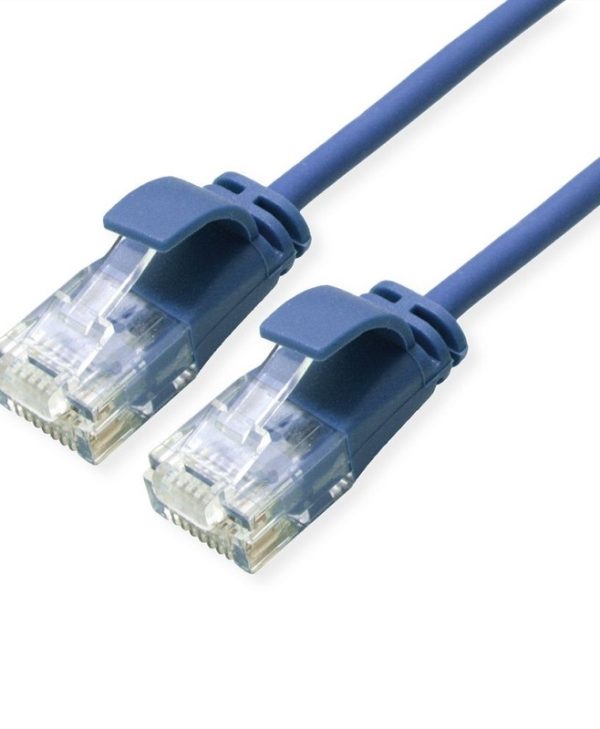 Roline UTP Patch Cable Cat6a LSZH 0.15m Blue Slim 21.15.3940