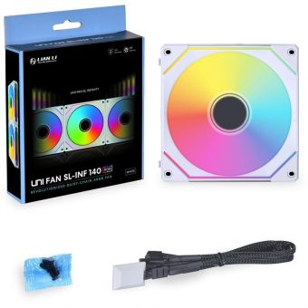 Lian Li Uni Fan SL 140 Infinity ARGB 14cm Case Fan White UF-SLIN140-1W - Image 11