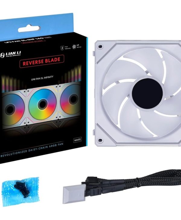 Lian Li Uni Fan SL Infinity 140 ARGB 14cm Case Fan Reverse White G99.14RSLIN1W.00