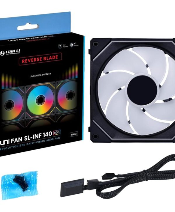 Lian Li Uni Fan SL Infinity 140 ARGB 14cm Case Fan Reverse Black G99.14RSLIN1B.00