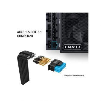 Lian Li EDGE EG0850 850w 12cm Fan 80+ Platinum PCIe 5.1 ATX 3.1 Black G9P.EG0850.BE00 - Image 11