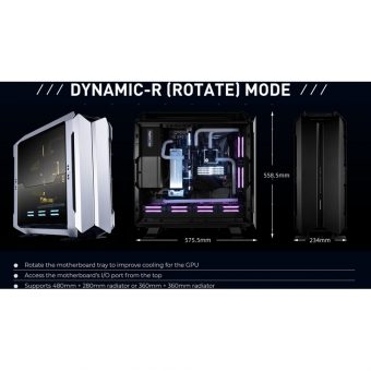Lian Li Odyssey X Convertible Full Tower Tempered Glass Silver/Black TR-01A - Image 19