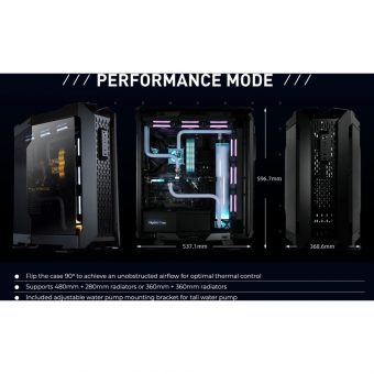 Lian Li Odyssey X Convertible Full Tower Tempered Glass Silver/Black TR-01A - Image 22