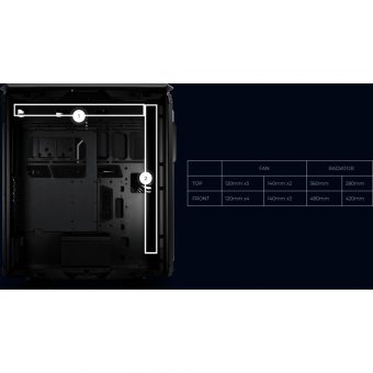 Lian Li Odyssey X Convertible Full Tower Tempered Glass Silver/Black TR-01A - Image 23