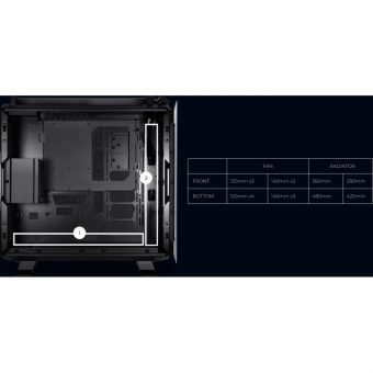 Lian Li Odyssey X Convertible Full Tower Tempered Glass Black TR-01X - Image 21