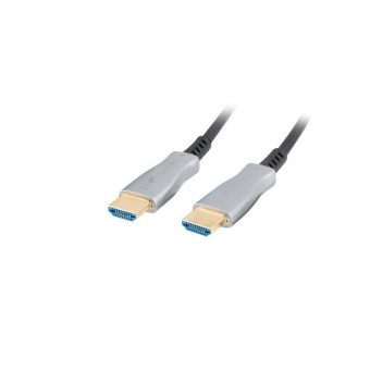 Lanberg Video Cable HDMI 2.0 (Active F.Optic) 4K 60Hz / 4K 144HZ Male - Male 40m Black, Silver CA-HDMI-20FB-0400-BK - Image 3