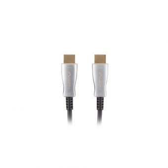 Lanberg Video Cable HDMI 2.0 (Active F.Optic) 4K 60Hz / 4K 144HZ Male - Male 40m Black, Silver CA-HDMI-20FB-0400-BK - Image 4