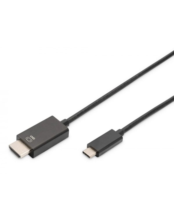 Digitus Video Cable USB-C 3.0 to HDMI Male – Male 2m Black AK-300330-020-S