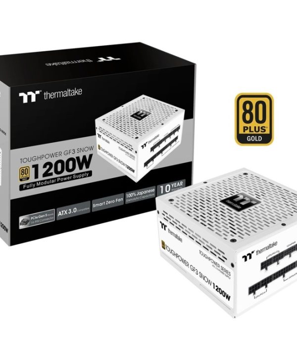 Thermaltake ToughPower GF A3 Snow 1200W 12cm Fan Fully-Modular 80+ Gold White PCIe 5.0 PS-TPD-1200FNFAGE-N