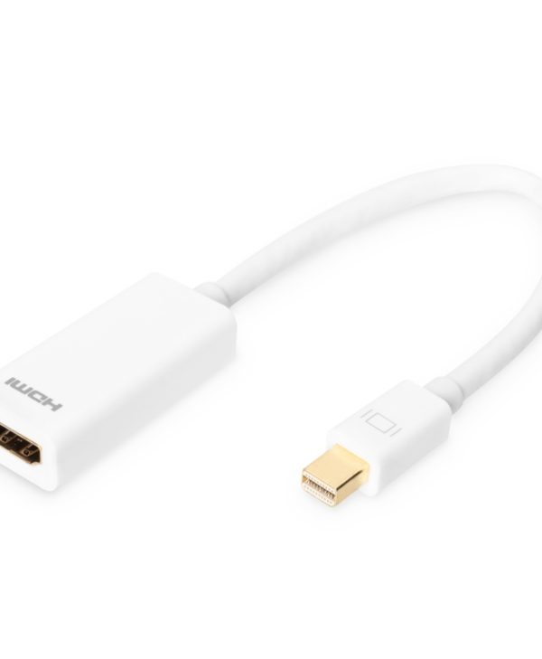 Digitus Video Cable HDMI to Display Port Female – Male 0,15m White AK-340404-001-W