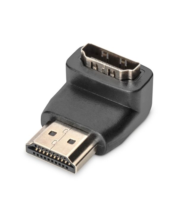 Digitus Active HDMI 2.0 Male to HDMI Female Video Adapter 90° Angled Black AK-330502-000-S