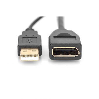 Digitus Converter HDMI 1.4 Male to HDMI Female+ USB A Male Video Adapter 0,2m Black AK-330101-002-S - Image 3