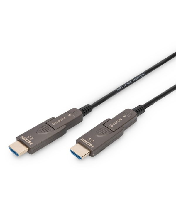 Digitus Video Cable HDMI 2.0 to HDMI 2.0 Male – Male With Removable Plugs 30m Black AK-330127-300-S