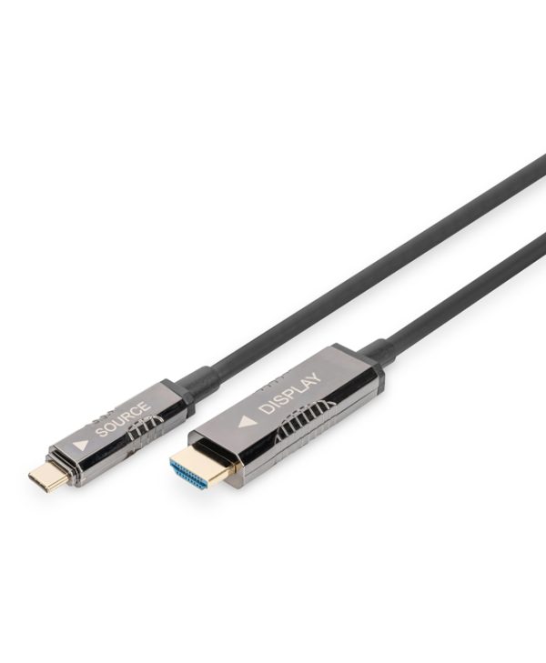 Digitus Video Cable USB Type-C to HDMI 2.0 Male – Male 20m Black AK-330150-200-S