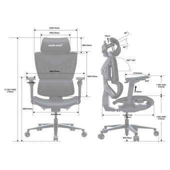 AndaSeat X-Air Pro XL Gaming Chair Mesh Fabric Black AD-WY-01-BBB-B01 - Image 6